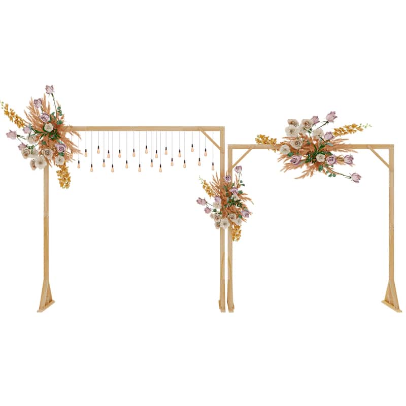 2 Packs Wooden Wedding Square Arch Backdrop Stand - Bed Bath & Beyond ...