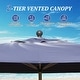preview thumbnail 6 of 7, Rectangle Patio Umbrella with Crank Lift and Tilt Function (Base not included)