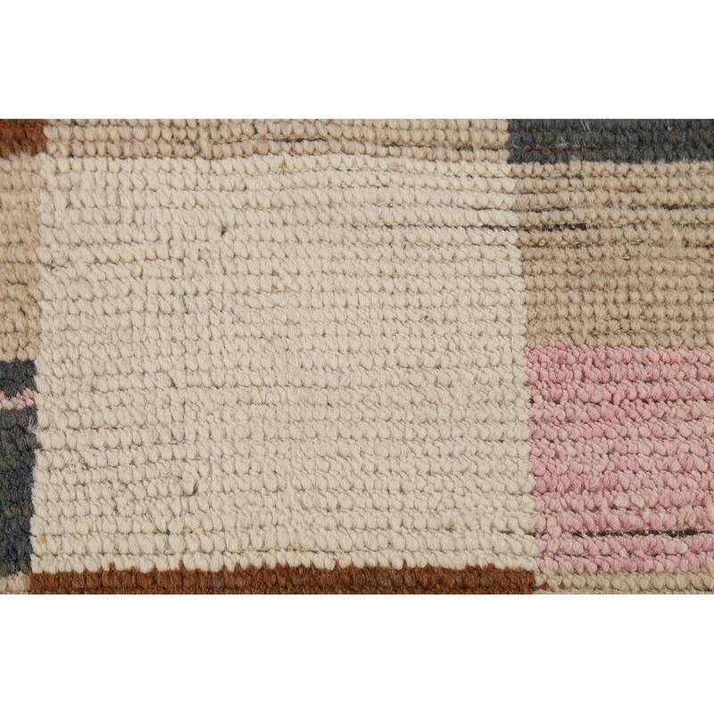 All-Over Geometric Moroccan Oriental Area Rug Hand-Knotted Wool Carpet - 8'11"x 12'4"