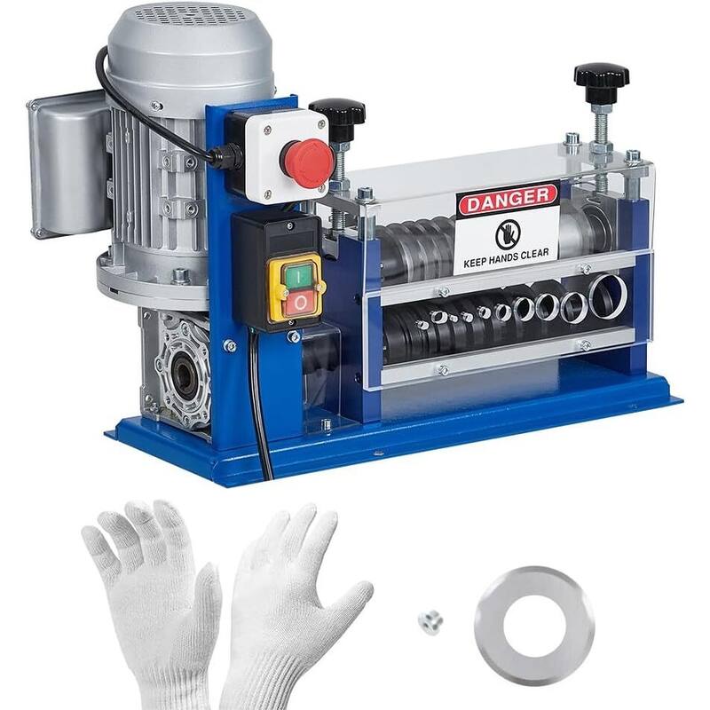 Automatic Electric Wire Stripping Machine - Blue