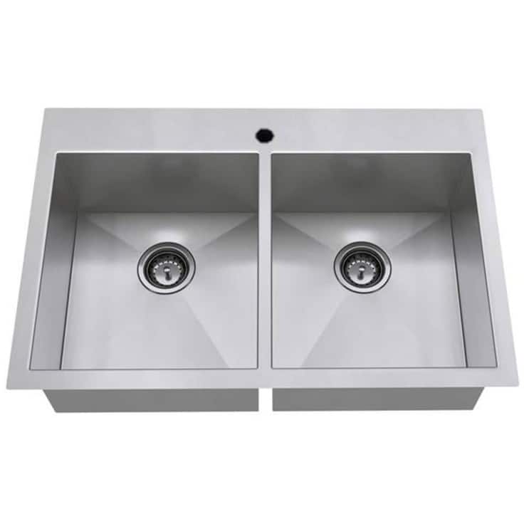 American Standard Edgewater 33" Double Basin Stainless Steel Kitchen - Stainless Steel