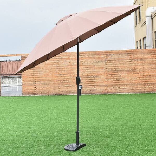 Shop Black Friday Deals On Costway Outdoor 9ft Patio Umbrella Sunshade Cover Market Garden Cafe Crank Tilt Tan Overstock 15943332