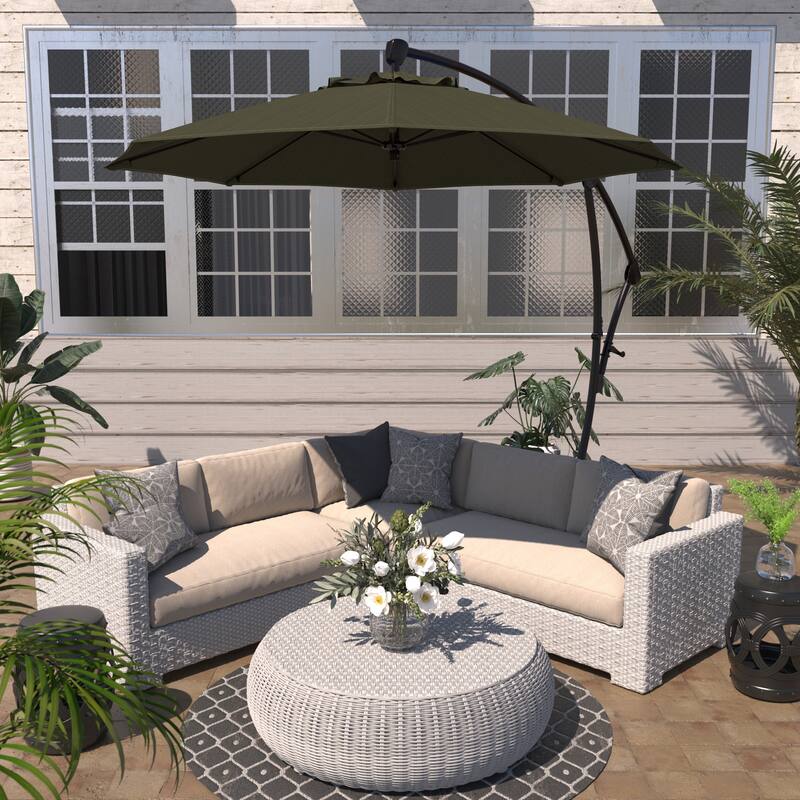 Okracoke 9ft Rotating Aluminum Umbrella by Havenside Home