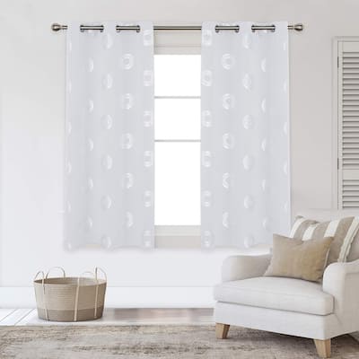 Concentric Circles Pattern Room Darkening Curtain 2 Panels