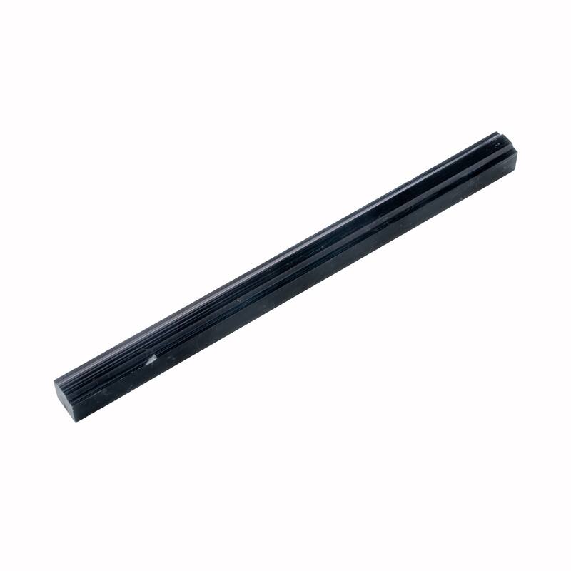 Apollo tile 0.8 x 12 Grandis Polished Pencil Eastern Black Marble Tile (0.67 sq ft/case) - 10 Pack