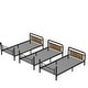 preview thumbnail 10 of 12, Quad Bunk Bed for 4 Kids, L-shape Metal Frame Twin Size Bunk Bed, Detachable Triple Bunk Bed, Separable Into 3 Twin Beds, Black