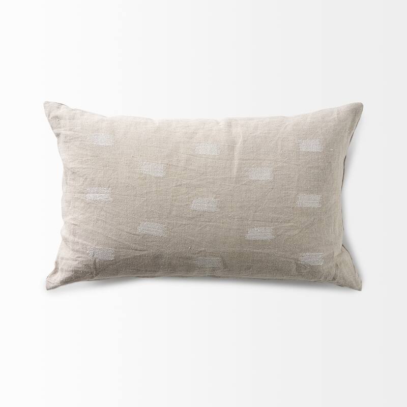 Lacey Beige & White Decorative Pillow Cover