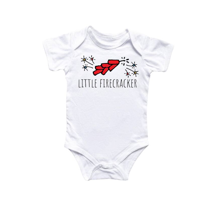 Patriotic July 4th American - Baby Boy Girl Clothes Infant Bodysuit Funny Cute Newborn 7 - White - Newborn