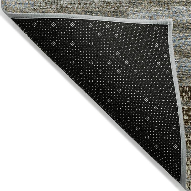 Machine Washable Indoor/ Outdoor Modern Stripes Chantille Rug