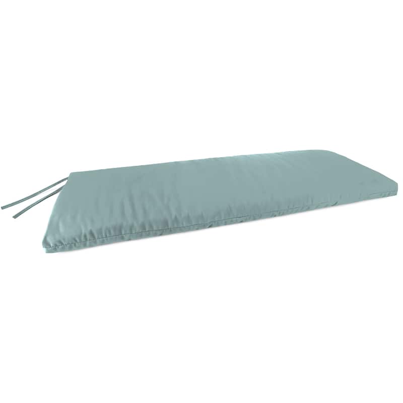 Sunbrella 48" x 18" Outdoor Bench Cushion with Ties - 18'' L x 48'' W x 3.5'' H - Cast Mist