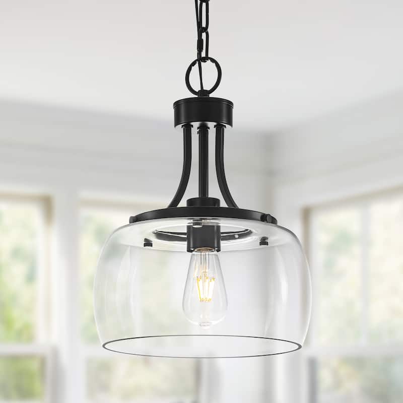 Starsky 1/3-Light Modern Clear Glass Dome Pendant Light