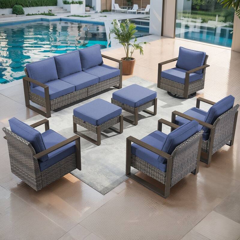 Gymojoy Outdoor Wicker Patio Furniture Sofa Set