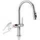 preview thumbnail 26 of 39, Lefton Touchless Pull-Out Kitchen Faucet, Hands Free Motion Sensor Activated, Battery-Free Temperature Display, KF2206 Chrome