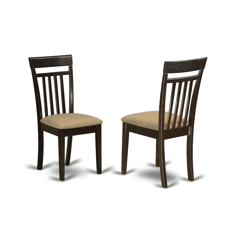 HomeStock 5-Pc Cappuccino Solid Wood Top - Dining Room Set with Leaf - Seats 4