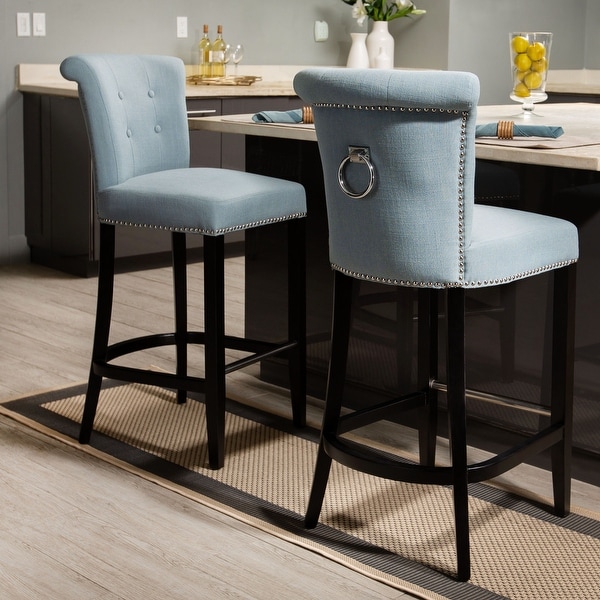 SAFAVIEH Addo Sky Blue 30 inch Bar Stool 19.6
