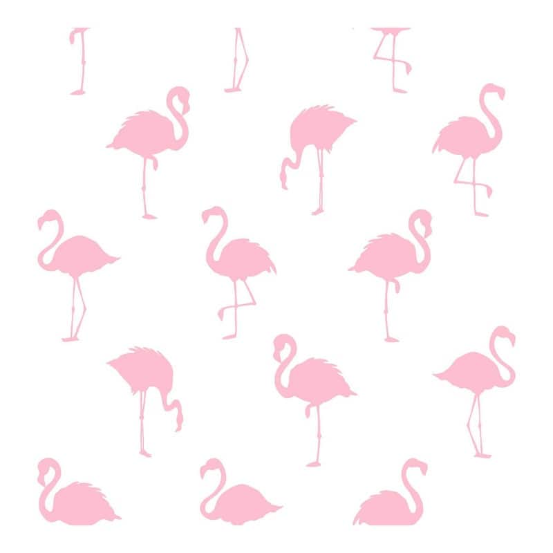 ESTA Home Lovett Pink Flamingo Wallpaper - 20.5 x 396 x 0.025