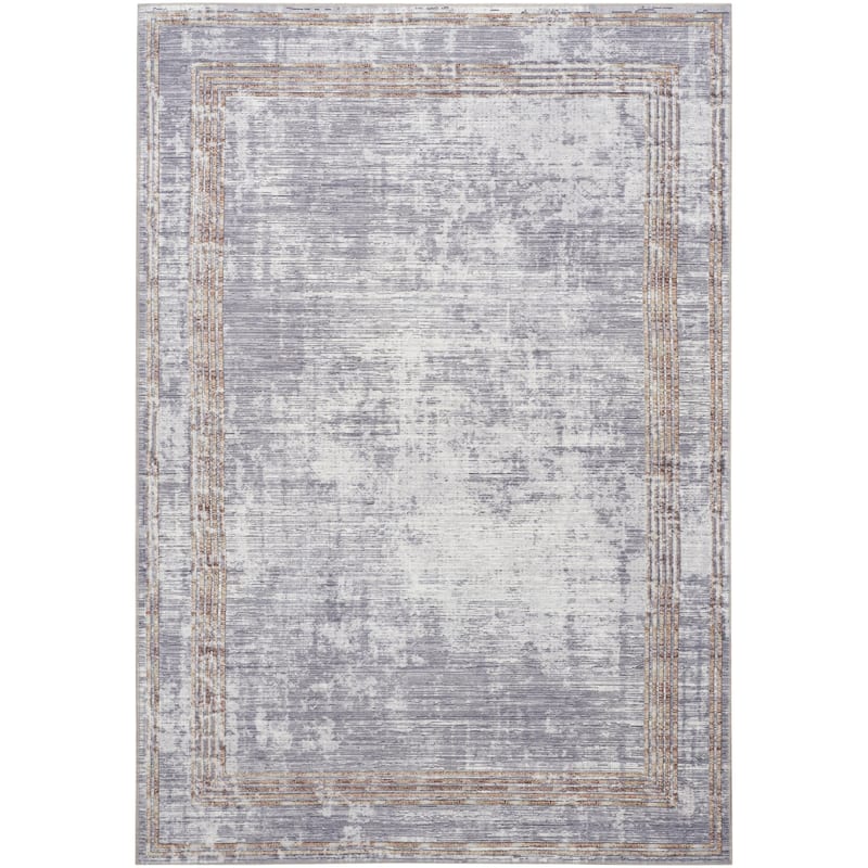 Nourison Home Daydream Indoor Solid Area Rug - 3' 11" x 5' 11" - Silver - Rectangle