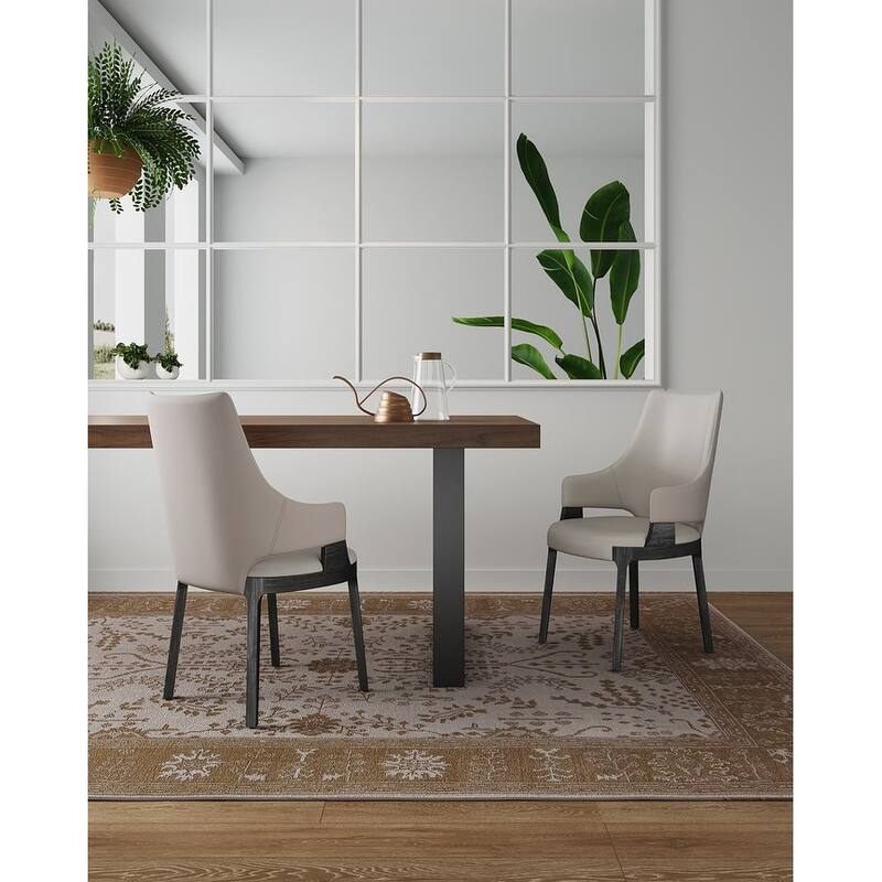 Manhattan Comfort Kara Modern Velvet Upholstered Dining Arm Chair