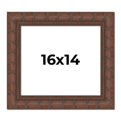 16x14 Frame Pewter Solid Wood Picture Frame Width 1.625 Inches | Interior Frame Depth 0.6875 Inches