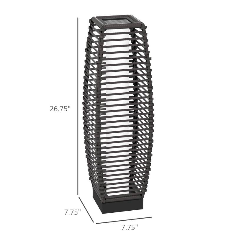 Outdoor Rattan Garden Lantern Pathway Light Decorative Driveway Lighting