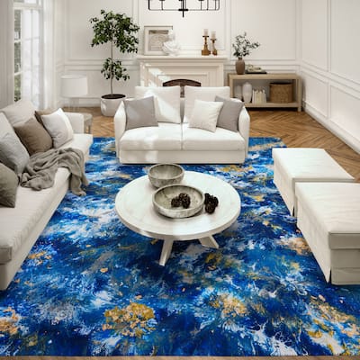 Indoor/ Outdoor Addison Karina Abstract Washable Area Rug