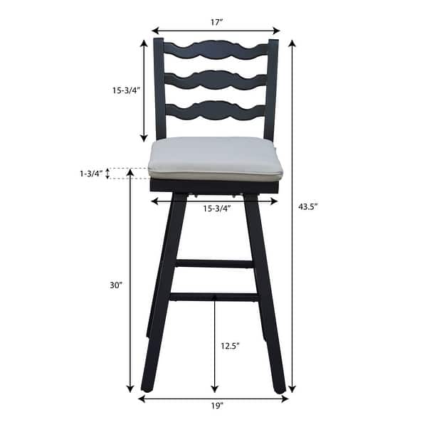 Napa Valley Aluminum 30 Inch Swivel Bar Stool (set of 2) - Bed Bath ...