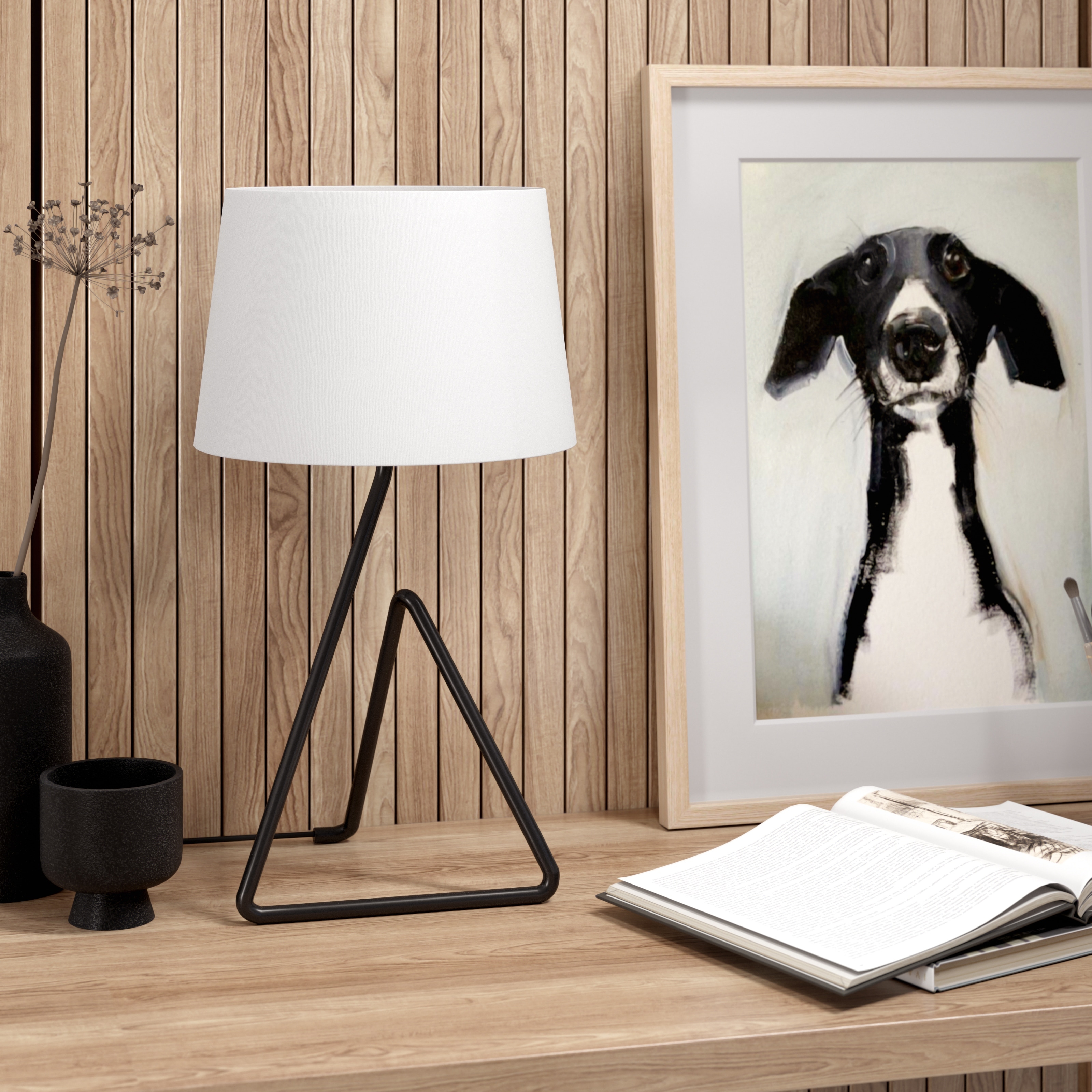 Cora 22" Metal Table Lamp with Fabric Shade