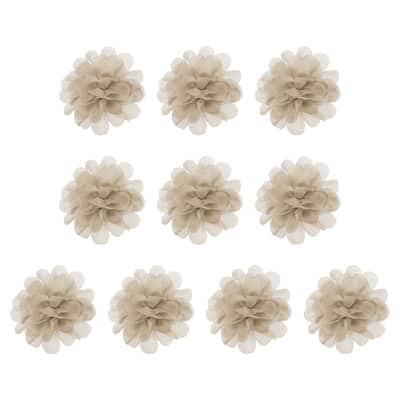 10Pcs Chiffon Flowers Fabric Flower Sewing Fabric Appliques
