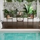 preview thumbnail 2 of 8, Square 2 - Person Wicker Bar Height Dining Set with Cushions