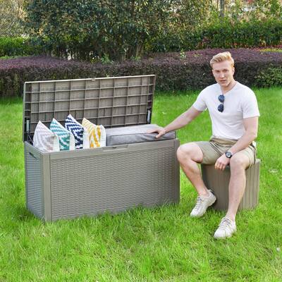 100 Gallon Outdoor Storage Waterproof Deck Box - N/A