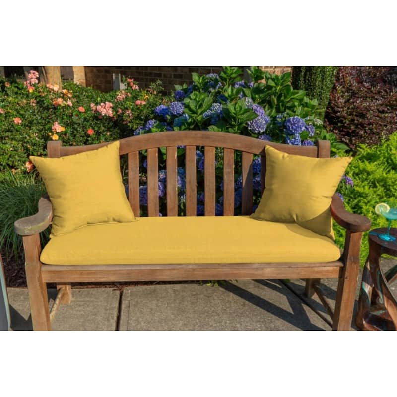 Sunbrella Solid Fabric 1-Piece Indoor/Outdoor Square Throw Pillow, 15"W x 15"L