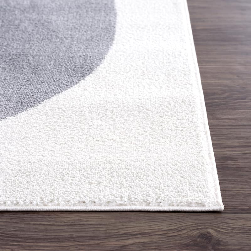 Abani Rugs Deco Cream Minimalist Geometric Area Rug