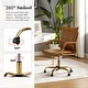 preview thumbnail 13 of 14, Zarina Modern Faux Leather Swivel Office Chair Desk Chair with Wheels Height-adjustable by HULALA HOME