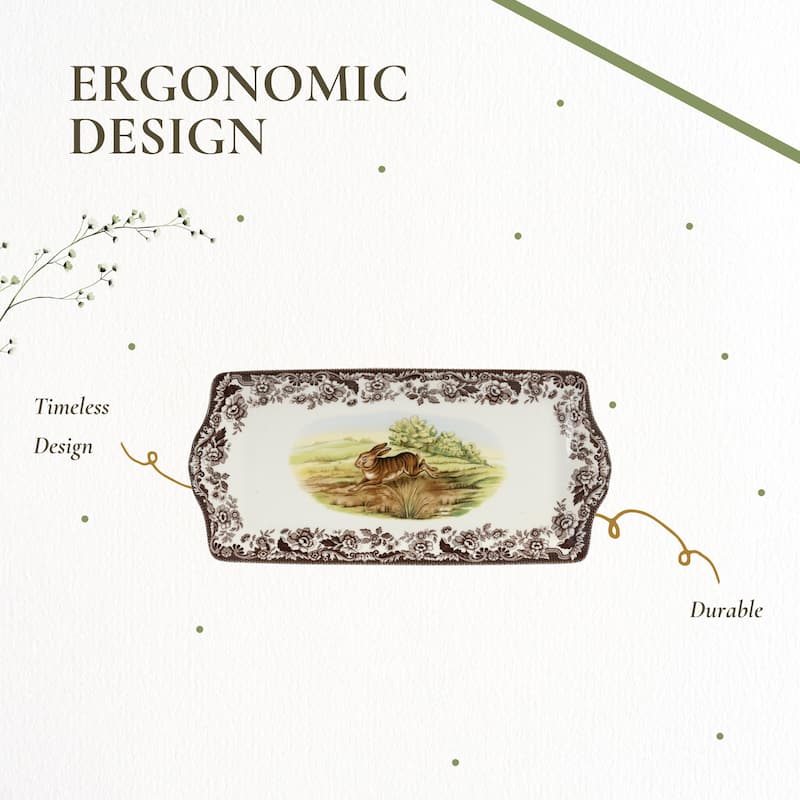 Spode Woodland Collection Sandwich Tray - 13 inch