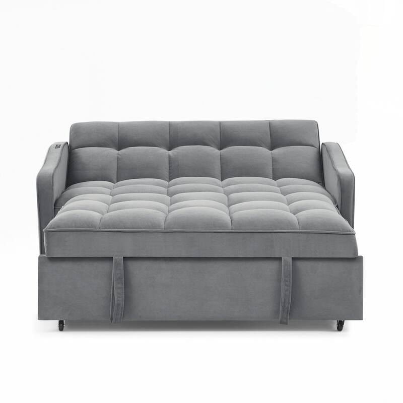 Loveseats Sofa Bed with Pull-out Bed AND Adjsutable Back - 2 Seat