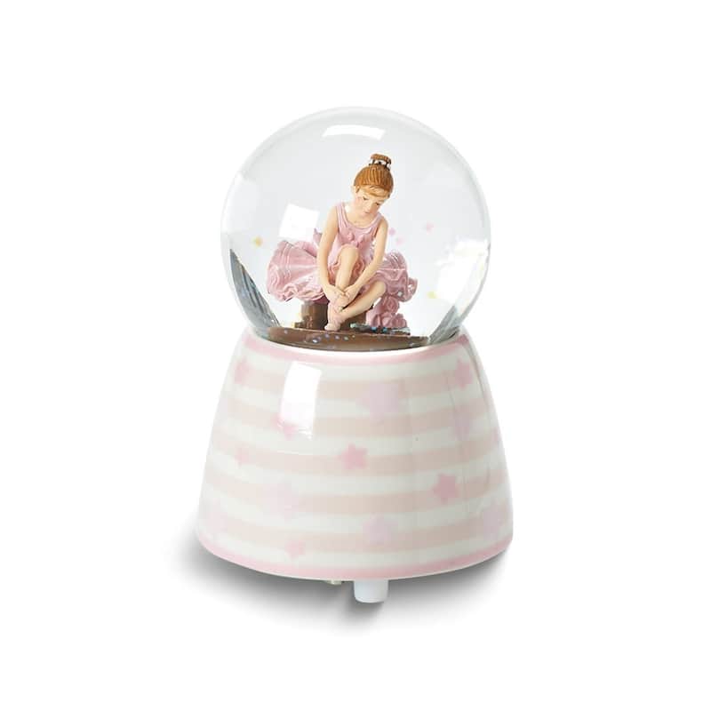 Curata Musical (Plays Fur Elise) Resin and Glass Ballerina Glitterdome