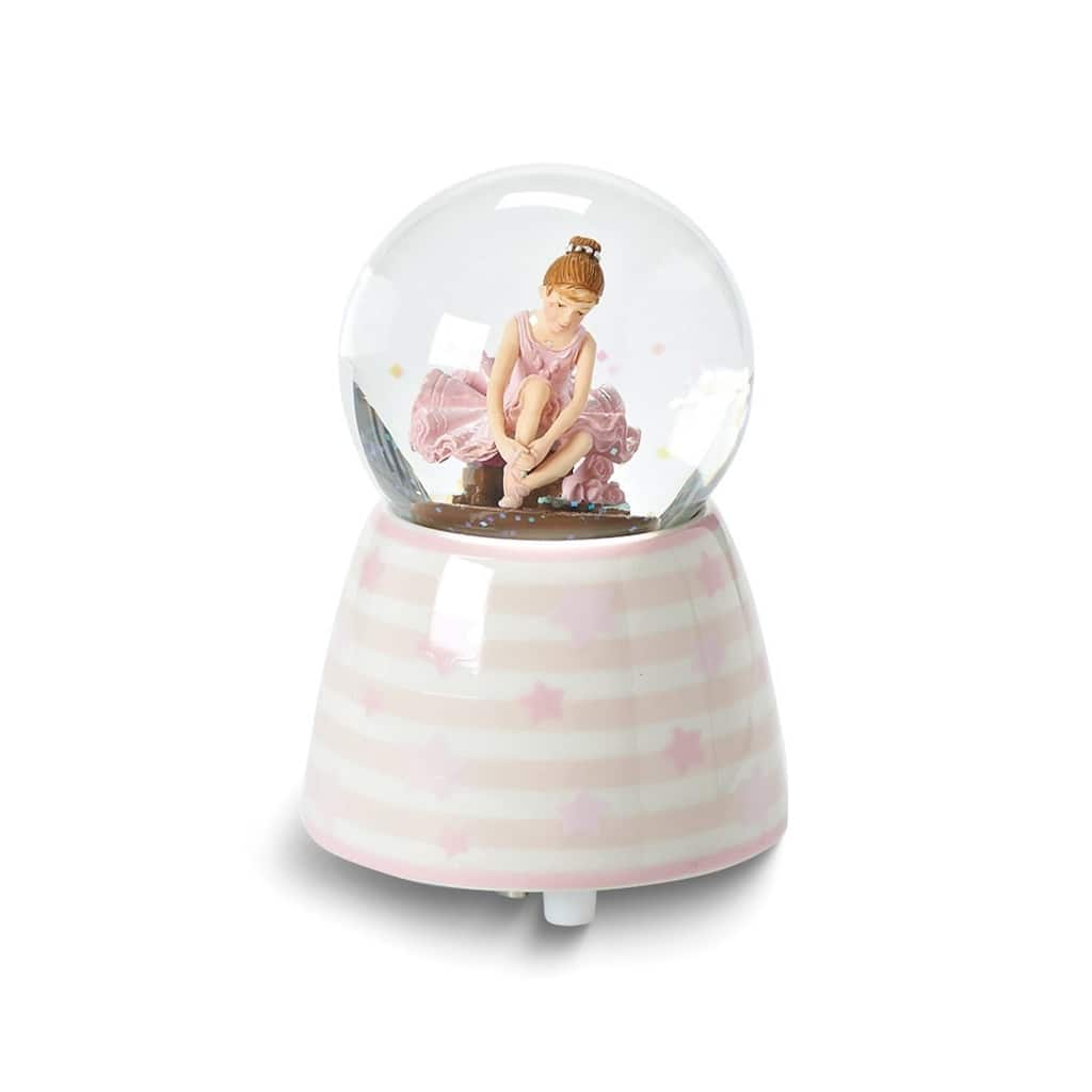 Curata Musical (Plays Fur Elise) Resin and Glass Ballerina Glitterdome