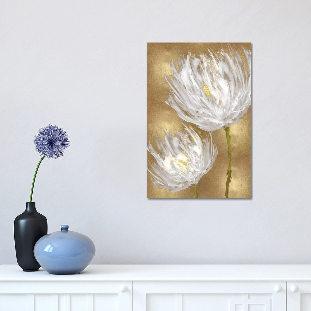 iCanvas "Tulips on Gold II" by Vanessa Austin Canvas Print
