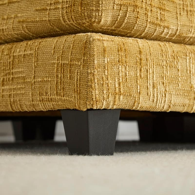 76.77" Chenille Upholstered Sofa with 2 Ottomans