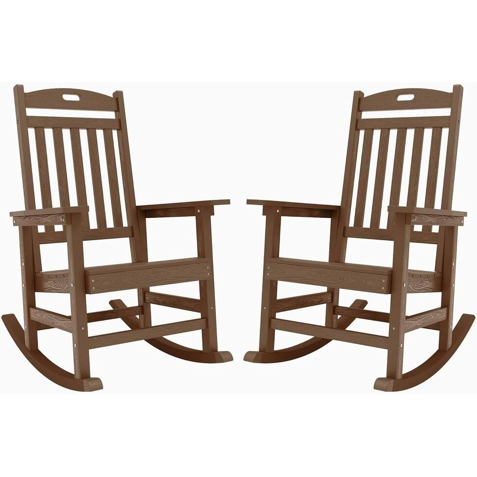 WINSOON All Weather Outdoor Rocking Chair, Set of 2