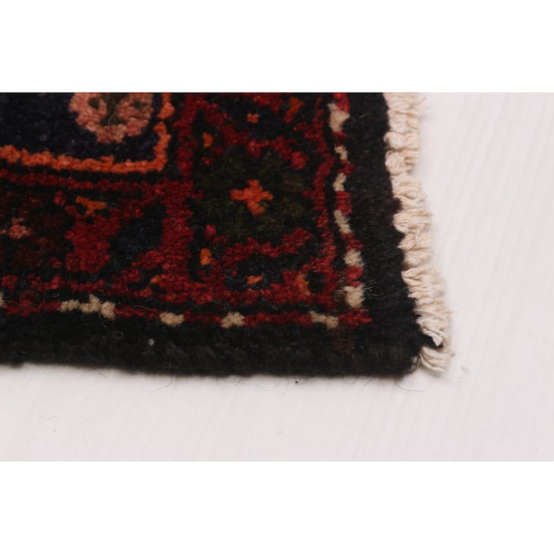 ECARPETGALLERY Hand-knotted Andelz Black, Red Wool Rug - 4'3 x 7'0
