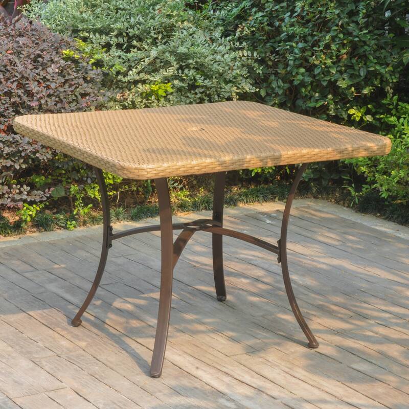 International Caravan Barcelona Resin Wicker/Aluminum 39-inch Square Outdoor Dining Table