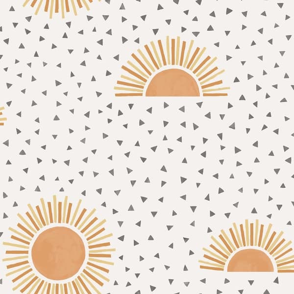 slide 2 of 12, Boho Sunbeam Non-Pasted Wallpaper- 396 in x 20.8 in Orange