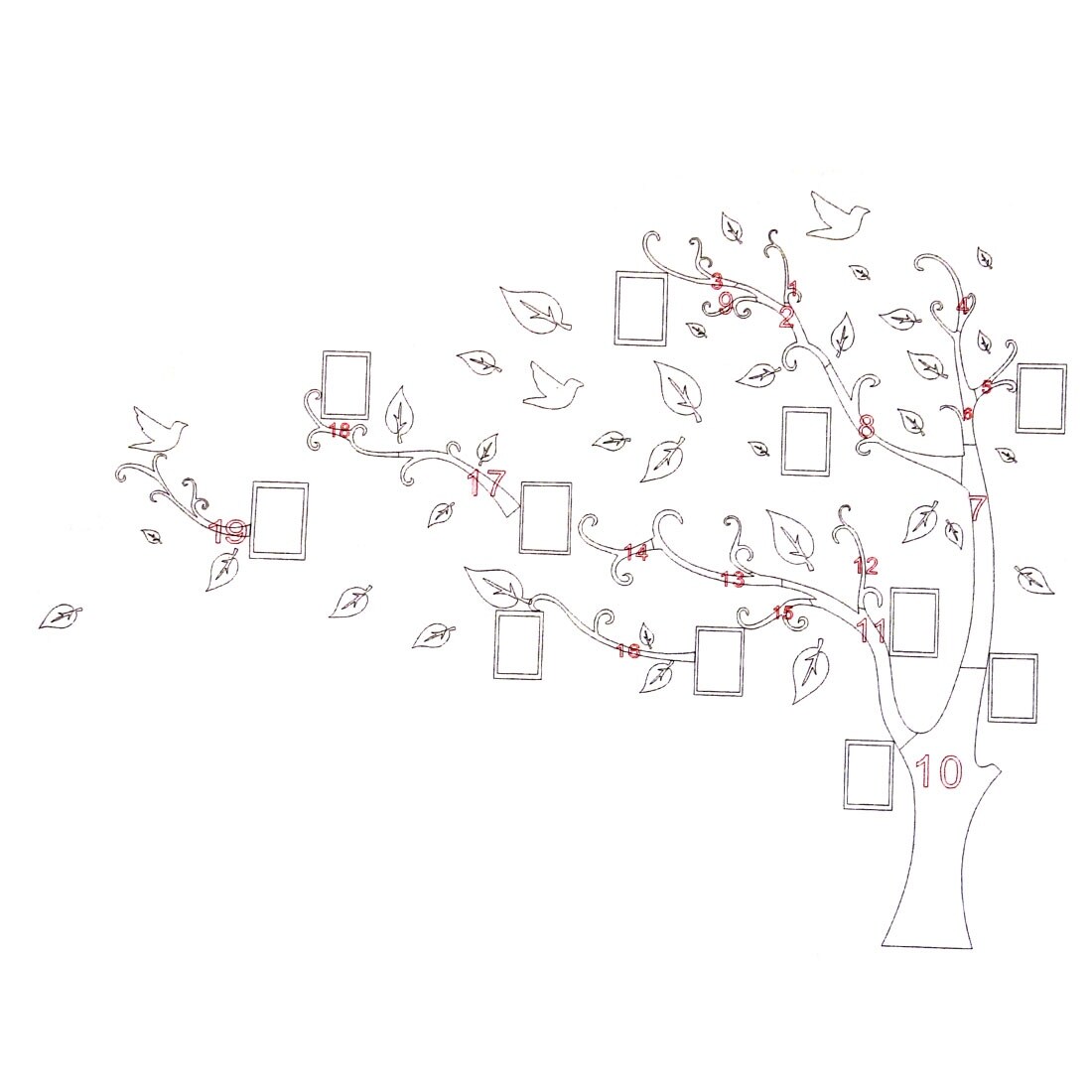 Shop Home Room Acrylic Tree Photo Frame Design Diy 3d Wall Sticker