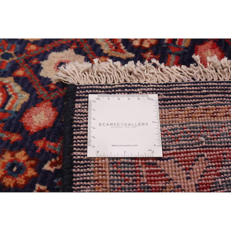 ECARPETGALLERY Hand-knotted Andelz Navy Wool Rug - 4'3 x 10'3
