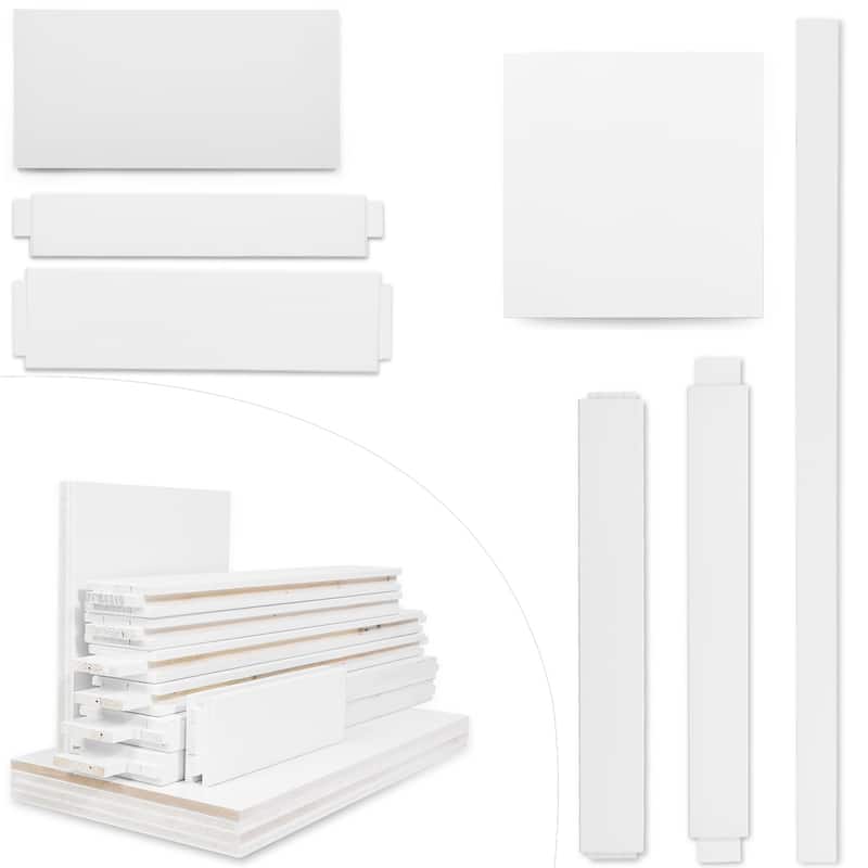 CRAZY ELF Real Primed Door Slab, DIY Panel Door, Modern Interior Door, Water-proof, Pre-Drilled Ready to Assemble