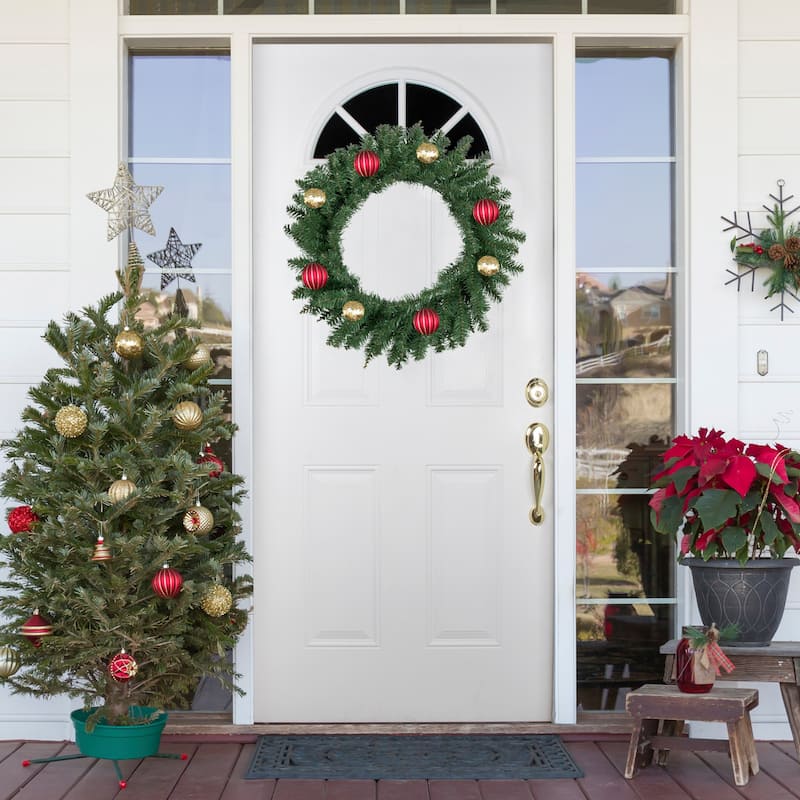 Green Winona Fir Artificial Christmas Wreath 24-Inch Unlit - 24"
