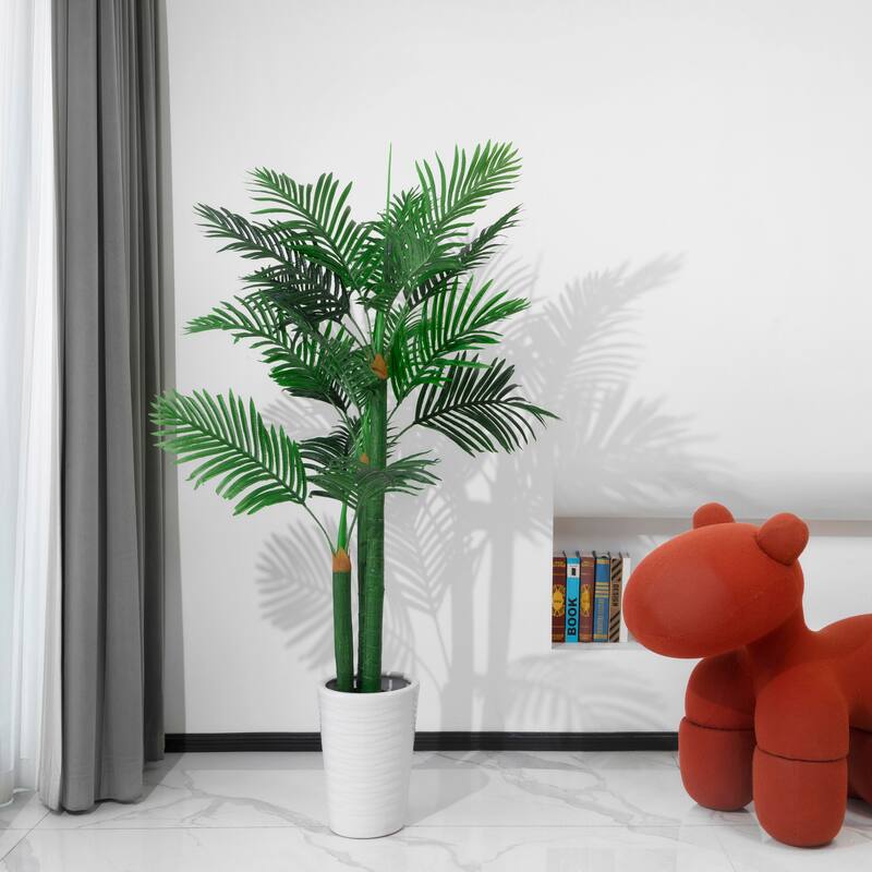 5ft. Golden Cane Palm Artificial Tree - Green - Green - Green
