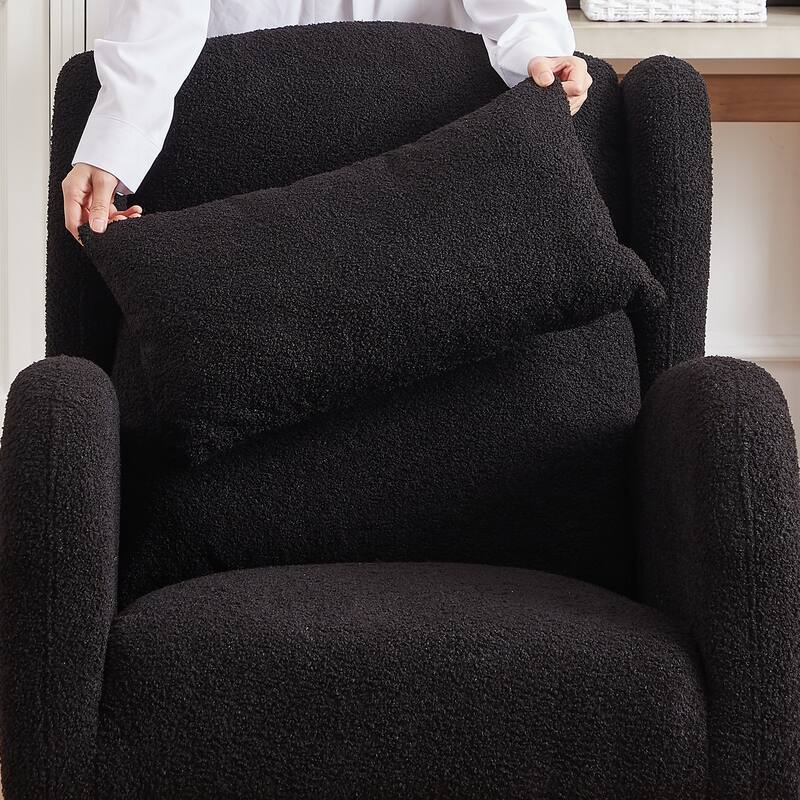 GDFStudio - Mariette Deluxe Rocking Chair with Ergonomic Support and Handy Storage - 27.2 "W