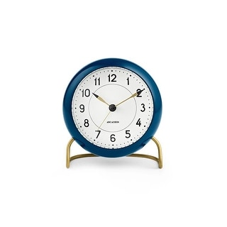 Arne Jacobsen Station Table Clock, Ø: 4.3"